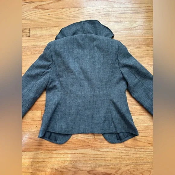 Ruffled Grey Blazer - Picture 6 of 7